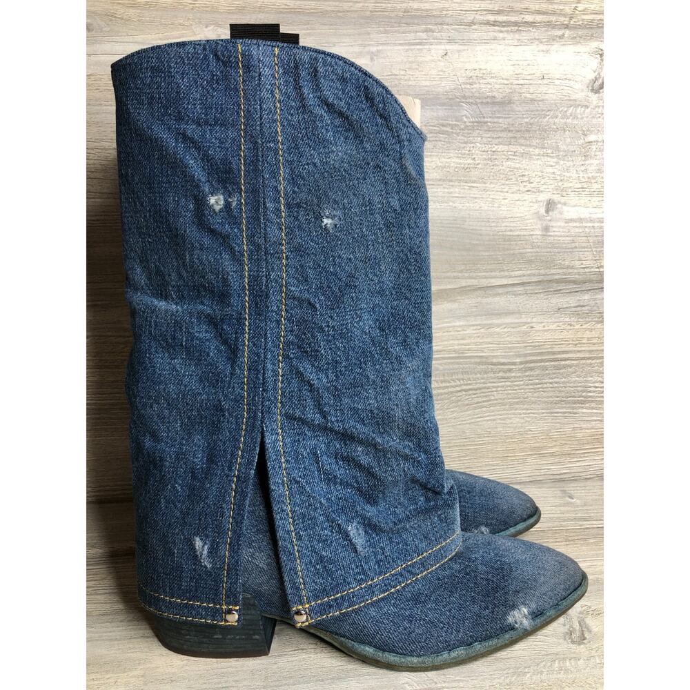 Vince Camuto Boots Denim made in italy NEW 39 Made in italy - Picture 2 of 5